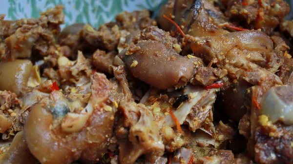 Dish Mutton Leg Which Cooked Delicious Savory Spicy Soy Sauce — Photo