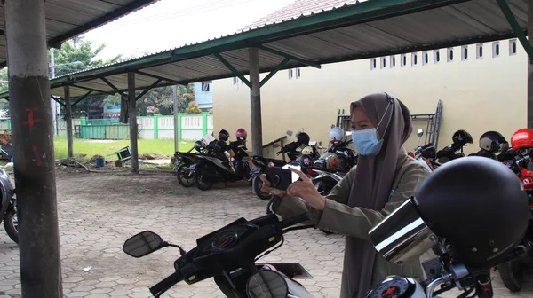 Μαζική Εξέταση Δειγμάτων Αντιγόνου Για Μαθητές Ισλαμικού Οικοτροφείου Pekalongan Ινδονησία — Φωτογραφία Αρχείου