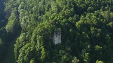 13. yüzyıldan kalma Bukovje Puktajn Kalesi, Slovenya 'nın Dravograd kentindeki ağaçlarla kaplı bir dağ yamacında yer alıyor. 