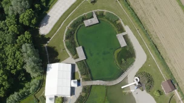 Aereo Drone Filmato Bella Natura Carinzia Con Lago Radnja Bar — Video Stock