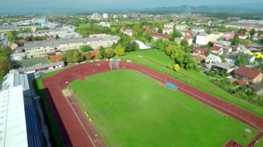 running track in a beautiful summer day