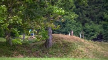 Profesyonel bisiklet ile bisikletçi atlama