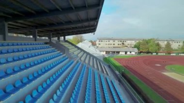 new renovated chairs at a running track court