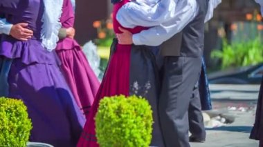 Birkaç dansçı geleneksel düğününde dans