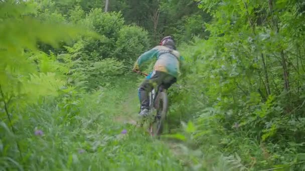 Riders riding  their professional bikes — Stock Video