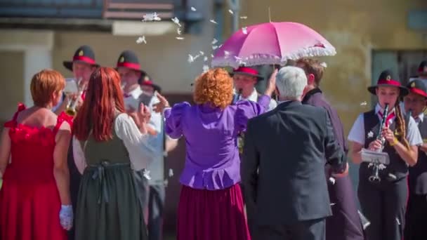 Ceremonia tradicional en la boda tradicional — Vídeo de stock