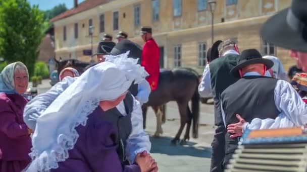 Dansarna dansar på traditionellt bröllop — Stockvideo