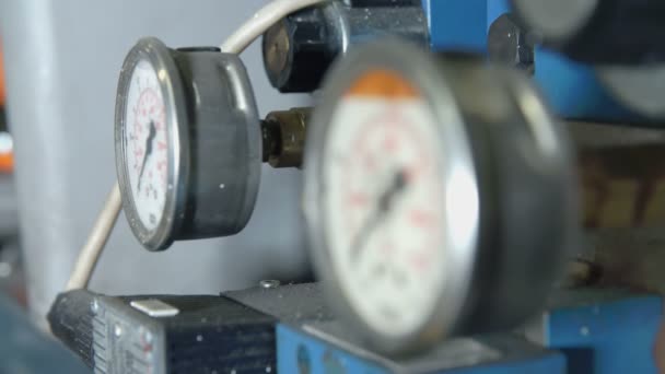 Two pressure meters — Stock Video