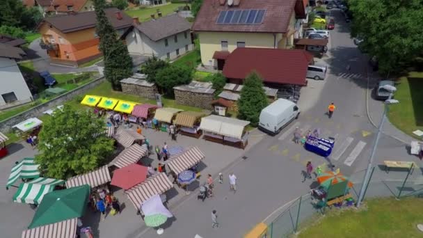 Bauernmarkt auf dem Land — Stockvideo