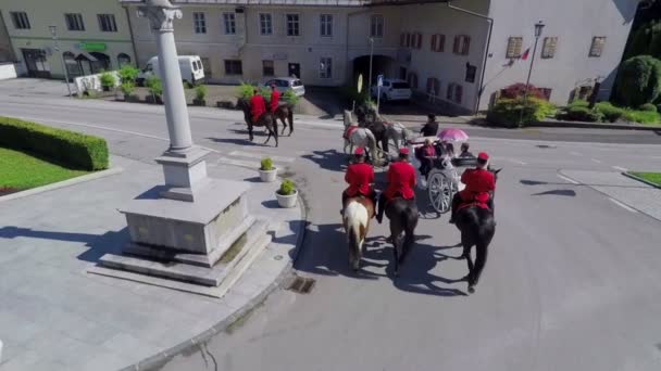 Vista sobre la ceremonia de boda tradicional — Vídeos de Stock