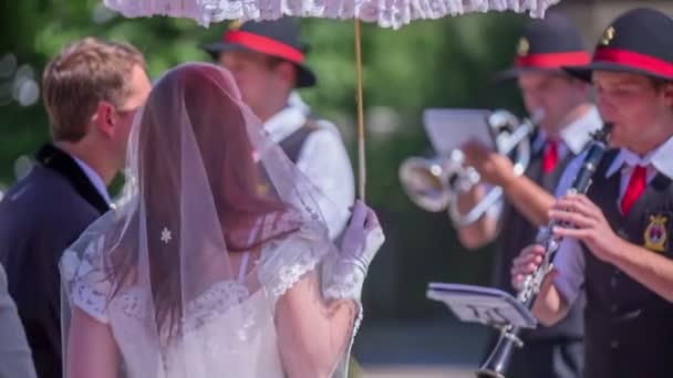 Traditionellt bröllop ceremoni — Stockvideo