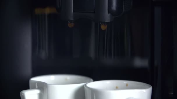 Machine making  coffee — Stock Video