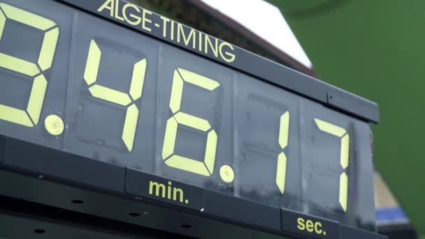 Digital timing clock counting time — Stock Video