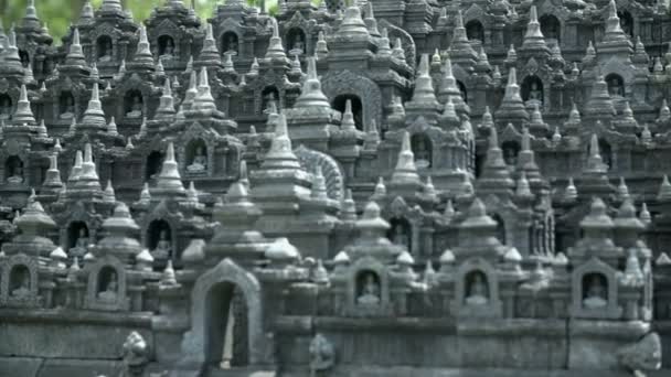 Modell des Borobudur-Tempels — Stockvideo