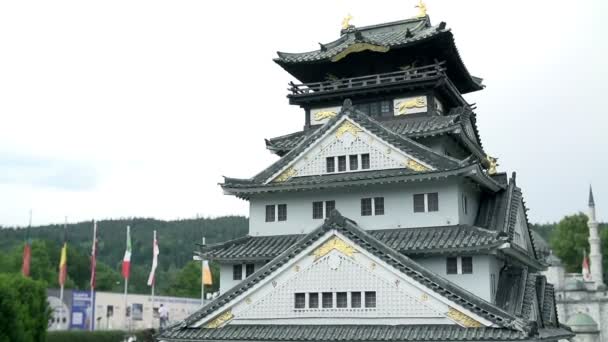 Modelo de fortaleza de Osaka — Vídeos de Stock