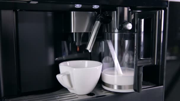 Coffee machine making  coffee — Stock Video