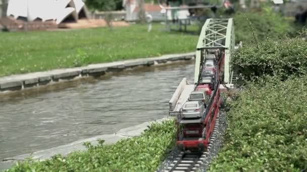 Model van de elektrische trein — Stockvideo