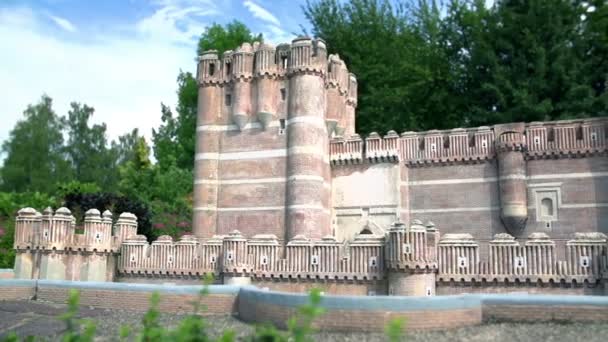 Model of  Segovia Coca Castle in Spain — Stok video