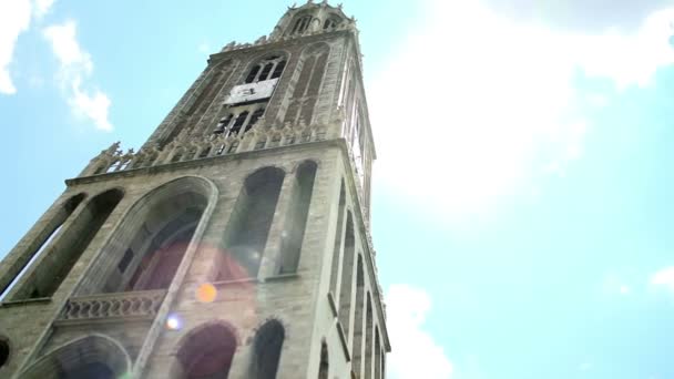 Model of Netherlands Cathedral Tower — Stock video