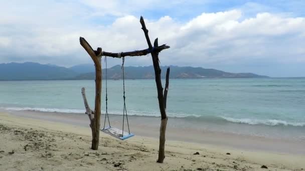 Playa vacía en Indonesia — Vídeo de stock