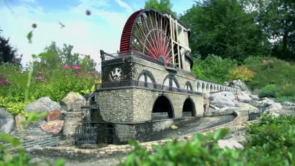 Model of  Lady Isabella Water Wheel — Stock Video