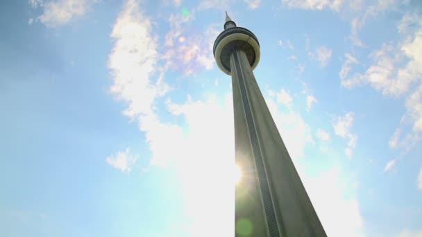 Model of CN Tower in Toronto — Stock Video