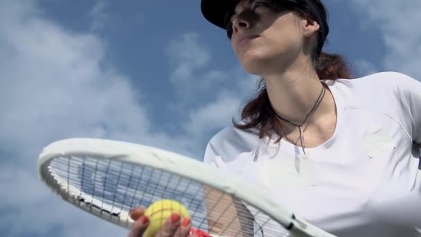 Speler spelen Tennis — Stockvideo