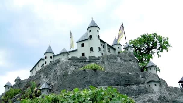 Model van kasteel Hochosterwitz — Stockvideo