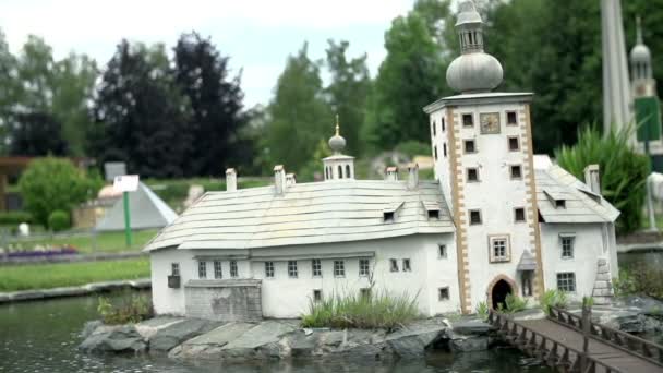 Model van het Oostenrijkse kasteel — Stockvideo