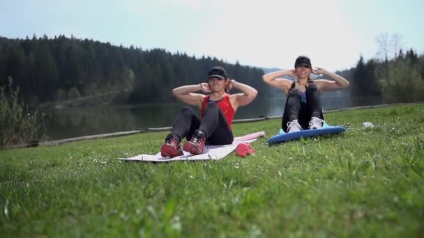 Attraktive Frauen beim Sport — Stockvideo