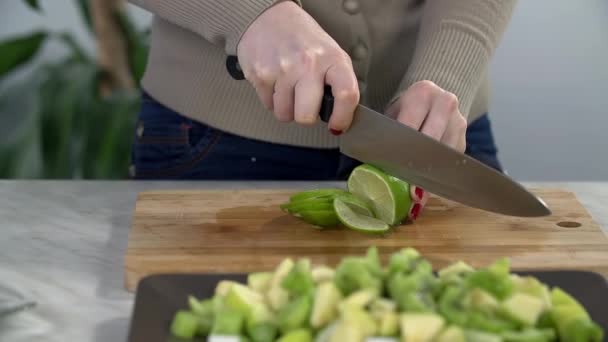 Woman Preparing fruits — Stock Video