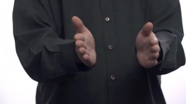 garip bir şekilde alkışlar eller.