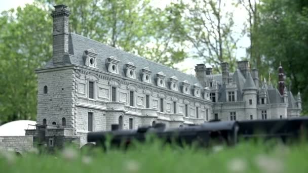 Chenonceau loire şato modeli — Stok video