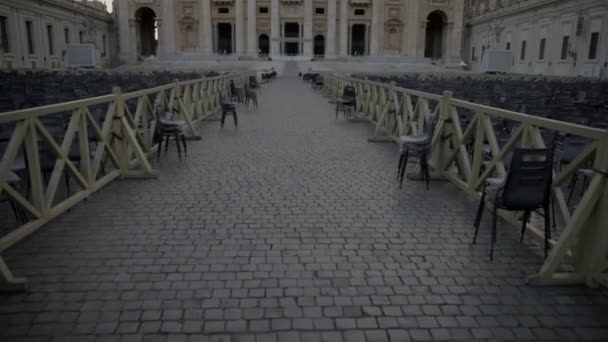 Wunderschöne Petersbasilika in der vatikanischen Stadt — Stockvideo