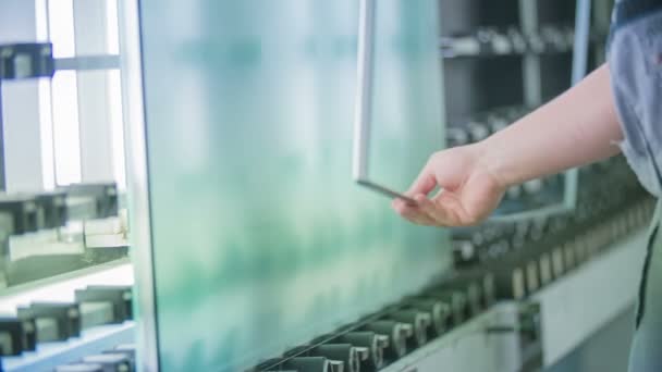 Putting glass pane into frames — Stock Footage Putting glass pane into frames Video Clip