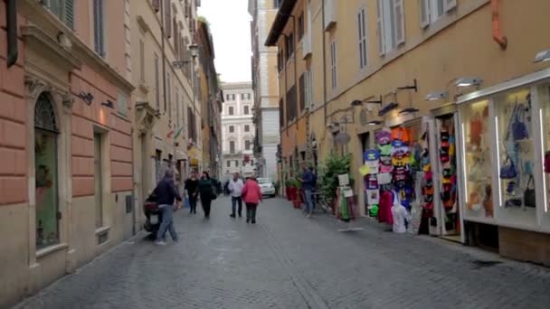 Strada stretta a Roma — Video Stock