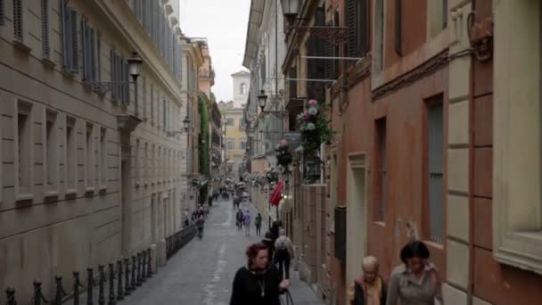 Straat in Rome, Italië — Stockvideo