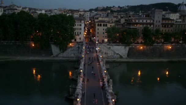 Ponte famoso di notte — Video Stock