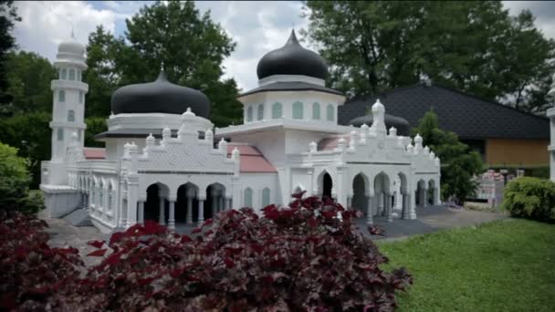 Модель красиві Baiturrahman велика мечеть — стокове відео