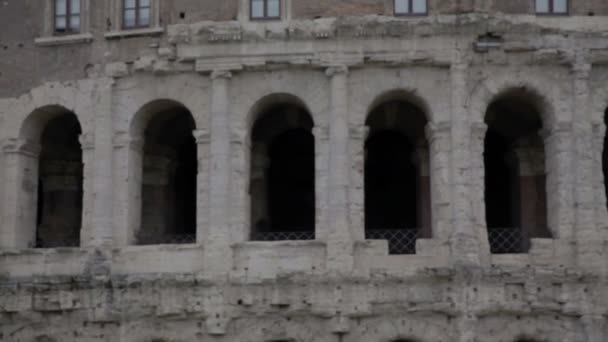 Antiguas ruinas en Roma, Italia — Vídeos de Stock