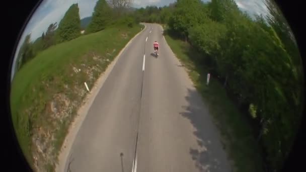 Corrida de ciclismo pela Eslovénia . — Vídeo de Stock