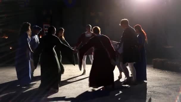 中世纪节与跳舞 — 图库视频影像