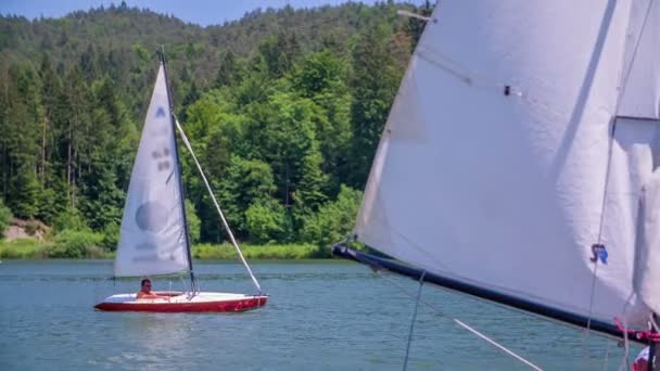 帆船慢慢地航行 — 图库视频影像