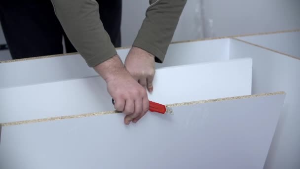 Men Assembling New Wardrobe Stock Video C Probakster 97605364