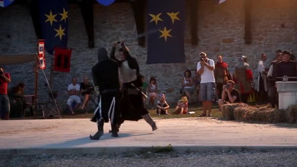 Festival avec reconstitution des chevaliers de combat — Video