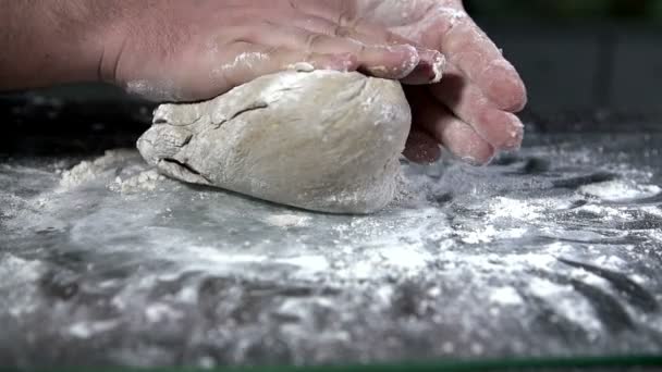 Person Kneading the dough — Stock Video