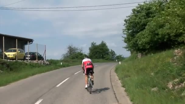Slovenya arasında bisiklet yarışı. — Stok video