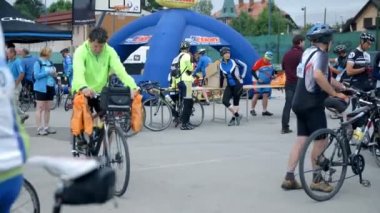Bisikletçiler Bisiklet Maratonu Slovenya sürme