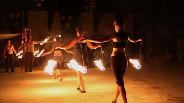 Festival antigo castelo medieval — Vídeo de Stock