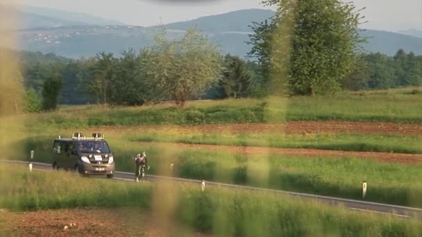 Велоспорт по Словении . — стоковое видео